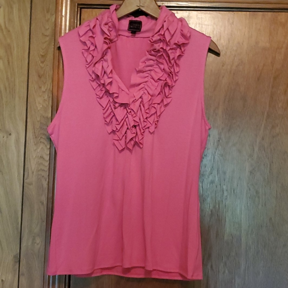 Colour Works Pink Sleeveless Blouse